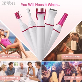 ﹉▽Electric Epilator 5 In 1 Eyebrow Trimmer Hair Removal Shaver Rechargeable Female Sexy Epilator