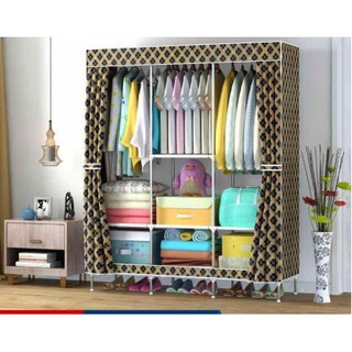 star_market High quality 3D pattern non-woven folding wardrobe home closet