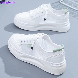 Thick-soled white shoes summer women s shoes 2021 new hollow thin mesh breathable mesh shoes explosive sports sneakers