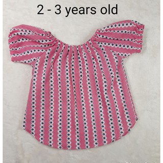 Girl's soft denim blouse for 1 - 2 and 2 - 3 years old