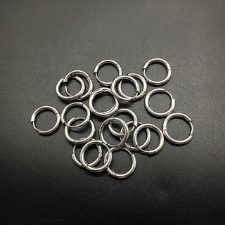 20PCS Hoop Stainless Steel Circle Punk Earrings Fashion Round Ear Ring Piercing Connector