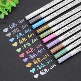 6-12Pcs/Box Drawing Painting Marker Pens Metallic Color Pens for Black Paper Art Supplies Marker Pen