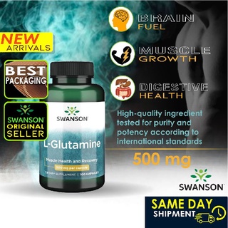 Swanson Glutamine Premium 100 caps 500 mg L-Glutamine