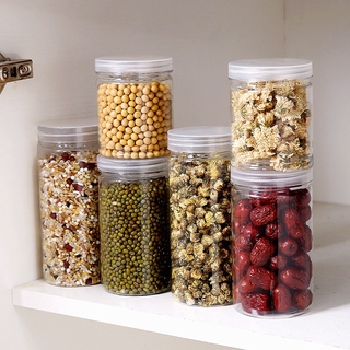 Plastic Storage Container Jars,Round Transparent Food Jar
