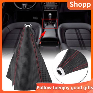 [READY STOCK] Universal Vehicle PU Leather Gear Shift Knob Boot Car Auto Head Dust Cover
