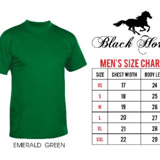 Black Horse Plain T-Shirt (Black, Cayenne, Deep Cobalt, Emerald Green, Flesh, Fuschia, Lavander) (8)