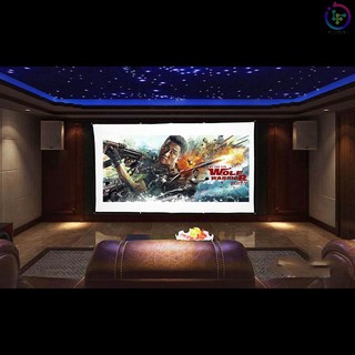 PCER♥H120 120'' Portable Projector Screen HD 16:9 White Dacron 120 Inch Diagonal Video Projection Sc