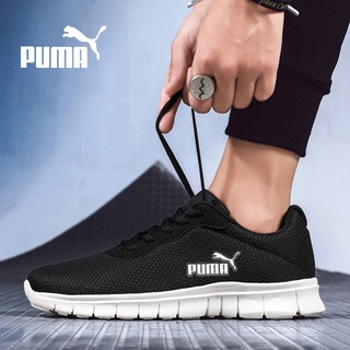 Puma Sneakers Breathable Casual Running Enthusiasts Jogging Shoes Large Size Men's Shoes Breathable Mesh Shoes Gray Women's Shoes Couple Soft Sole Sneakers 36-46