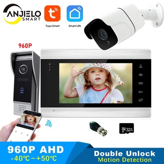 960P/AHD Tuya Smart 7 inch Screen with Wide Angle Doorbell Video Door Phone Intercom System Mobile Phone app Remote Control