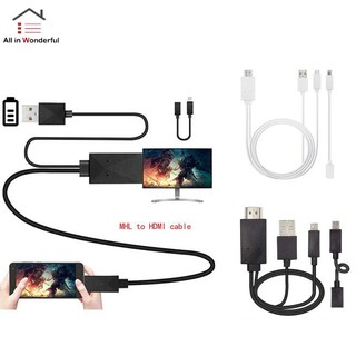 [COD&ReadyStock] 5 Pin & 11 Pin Micro USB MHL to HDMI 1080P HD TV Cable Adapter for Android Phone