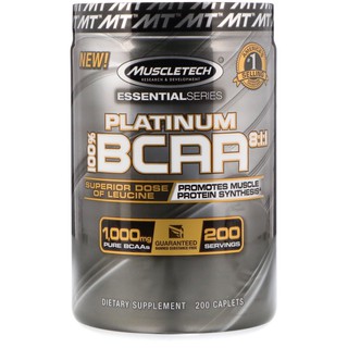 Muscletech, 100% Platinum BCAA 8:1:1, 1,000 mg, 200 Caplets