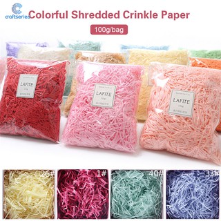CR Colorful Shredded Crinkle Paper Candy Boxes DIY Gift Box Filling Material Tissue Party Gift Packaging Filler Decor