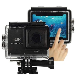 4K WiFi Sport Camera 1.8" Touch Screen Vlog Camera for Waterproof DV Video Action Camera w/ Remote