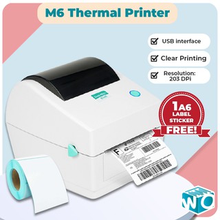 Thermal Printer Soonmark M6 - Direct Thermal Printer Barcode Label FREE 1 A6 Label Sticker