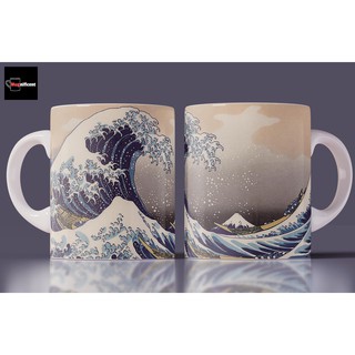 Mugnificent Japanese Waves Ceramic Mug 300ml High Quality Permanent Print coffee/mug/ tasa/ baso/