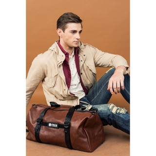 Leather Travel Duffle Bag Brown Colour Design (6)