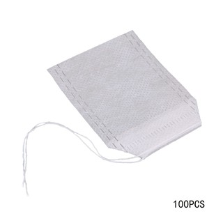 100pcs Empty Teabags String Heat Seal Filter Paper Herb Tea Bag 5.5 x7CM