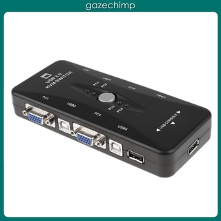 【spot goods】❇▫4 Port Hub USB 2.0 KVM VGA/SVGA Switch Box For PC Keyboard Mouse Monitor