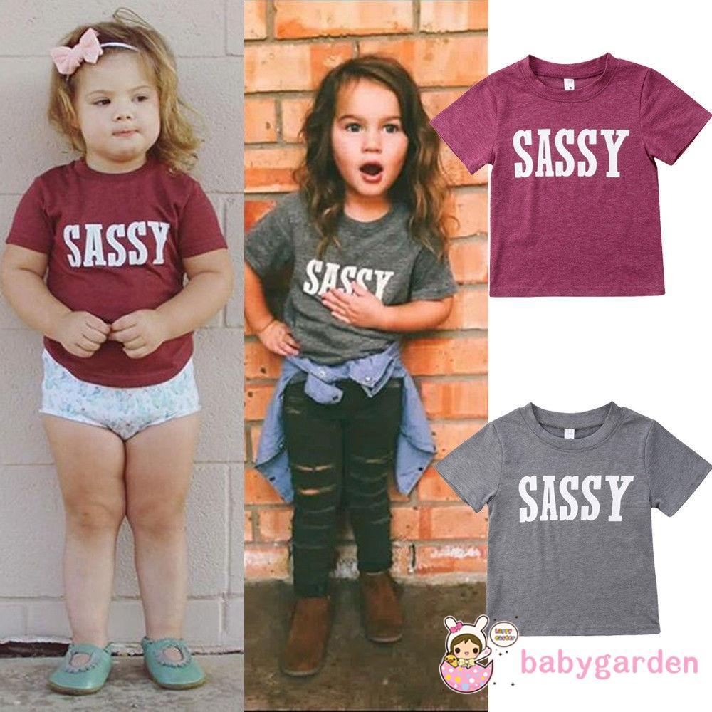 EGD-Hot Newborn Infant Baby Boy Girl SASSY Tops T-shirt Tee