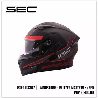 SEC Windstorm Blitzer Matte Modular Dual Visor Helmet