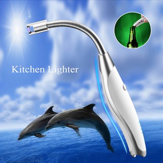 Windproof Candle BBQ Lighter Kitchen Flameless Ignition USB Rechargeable Electric Plasma Arc Gas Sto (2)