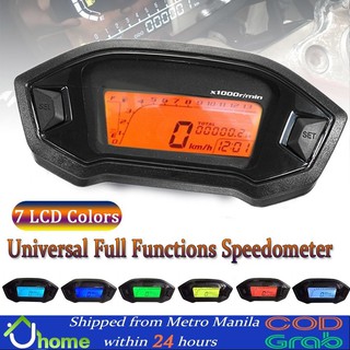 【SOYACAR】12V Universal Motorcycle LCD Digital 13000rpm Speedometer Backlight Odometer 7 LCD Colors