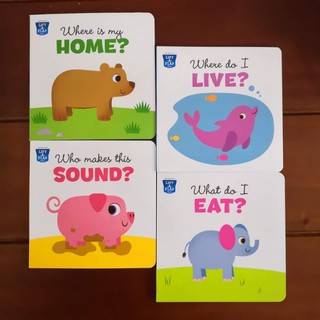 Flip Book Animal Sounds, Shelter, Home and Food Educational Books Kids Books Board Book