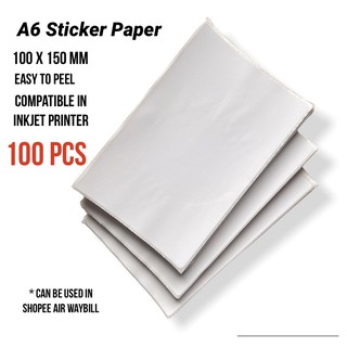 100 PCS A6 Air Waybill Sticker Paper matte compatible in ordinary printer/ inkjet printer