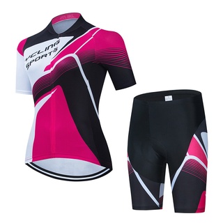 bike club uniform Summer 2021 Woman Cycling Jersey Set MTB Road Bicycle Clothing Breathable Mountain Bike Clothes Quick-Dry Cycling Set