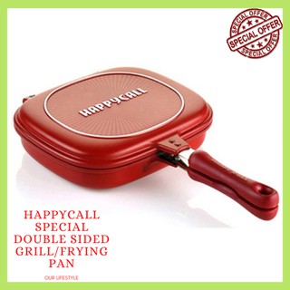 Authentic Best Selling Double Sided Happy call Non-stick Multipurpose Grill Frying Pan Equal Heat