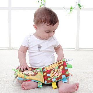 Baby Early Educational Cloth Book Soft Rattle Toys
