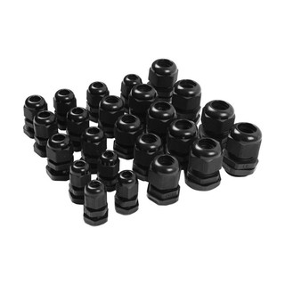 24 Pcs Plastic Waterproof Adjustable 3.5 - 13mm Cable Gland Joints, PG7, PG9, PG PUuX