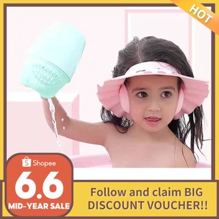 baby towel۞㍿[COD] New Adjustable Baby Kids Shampoo Bath Bathing Shower Cap Hat With Ear Wash Hair S