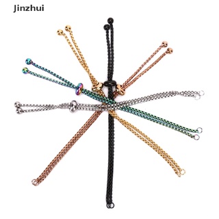 [Jinzhui] 3Pcs/Set Stainless Steel Adjustable Slider Chain DIY Jewelry Making Bracelets Hot sell