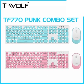T-WOLF TF770 PUNK wireless Keyboard And Mouse Set For Gaming Office (with free battery) (1)
