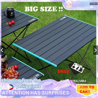 Large outdoor aluminum alloy folding table camping portable multifunctional ultra light picnic table