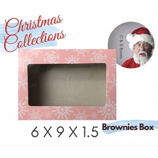 Brownies box 6x9x1 1/2 Snowflakes (5 pcs. box)