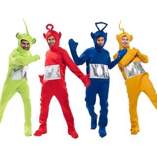 ❤COD❤Adult Unisex Funny Teletubbies Costume Men Women Lovely Cartoon Teletubbies Cosplay Outfit For Halloween Party Carnival Stage Performance Fancy Dress up