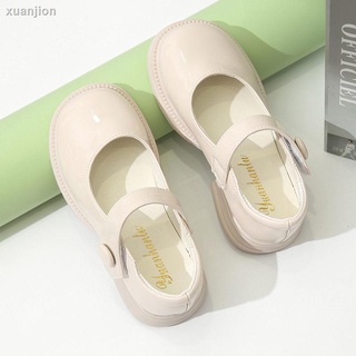 White small leather shoes female students Korean version of the wild retro British style 2021 spring