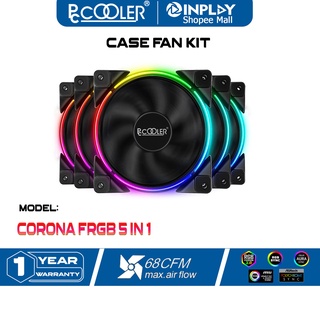 PC Cooler Corona 3-IN-1/5-IN 1 FRGB Kit [Aura 5V 3Pin] 120mm FRGB 2000RPM 68CFM Case Cooling Fan