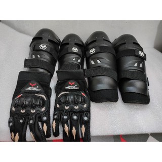 duhan Knee/Elbow Pad With Duhan Riding Gloves