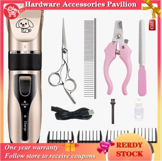 【11 Piece Set】Beauty Kit Electric Charging Pet Dog Cat Animal Hair Trimmer Razor Set (1)
