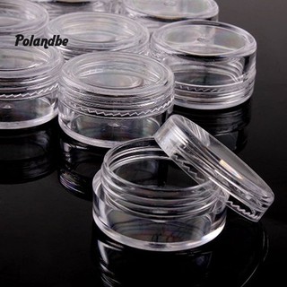 ●PO 50 Pieces Portable Cosmetic Sample Containers 5 Gram Plastic Cream Pot Jars