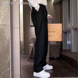 ◊Korean Formal Trousers Men Fashion Simple Men’s Wide Leg Suit Pants Loose Joker Solid Color Straight Slacks for New Retro Trend Thin Trouser Unisex (8)