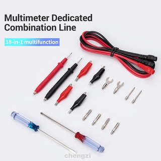 Multifunctional PVC Electrical 18 In 1 Universal Digital 10A 1000V Multimeter Test Leads Kit