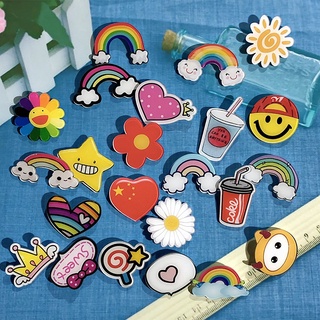 Girl brooch creative cartoon rainbow brooch acrylic badge cute bag clothes pin pendant small accessory patch
