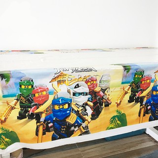 180*108cm Ninjago Theme Disposable Plastic Tablecloth For Party Table Decoration