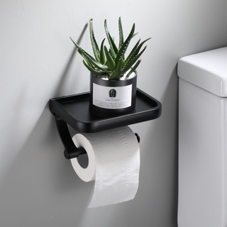 Stainless Steel Toilet Paper Holder Bathroom Wall Mount WC Paper Phone Holder Shelf Towel Roll shelf