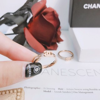 CC Ring Fashion Square Diamond Ring Ring Ring Female Rose Gold Jewelry