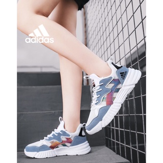 New Adidas High-top Men's Shoes Fashion Color Matching Casual Women's Shoes Board Shoes Sports Shoes Running Shoes Non-slip Wear-resistant Comfortable Breathable Popular All-match Couple Shoes 37-44